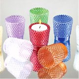 Glass Jar Candle Holder of Colors