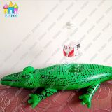 Water Inflatable PVC Crocodile Drink Cup Floats Holder in Factory