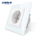 Livolo EU Crystal Glass Universal Wall Switched Socket (VL-C7-C1EU-11)