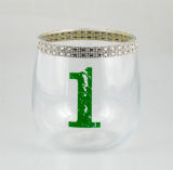 Candle Holder with Colorful Diamonds and Number