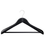 Black Matt Finish Coat Hanger with Metal Hook