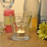 Unique Clear Glass Candle Holder