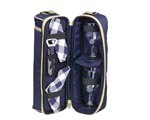 Padded Outdoor Picnic Wine Bottle and Cup Bag (MS3055B)