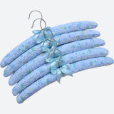 Hotel Use Printing Cotton Satin Padded Clothes Hanger
