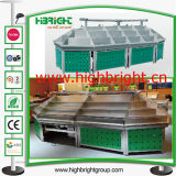 Stainless Steel Supermarket Display Shelf for Fresh Vegetables and Fruits