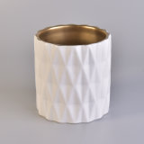 Emboss Pattern Ceramic Candle Holders