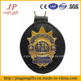High Quality Metal Badge Holder with Leather Tag