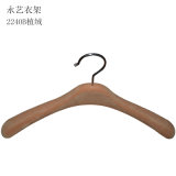 Wholesale Custom Wooden Natural Velvet Clothing Hanger