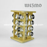 Revolving Bamboo Kitchen Shelf Spice Rack (WKB0327A)