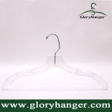 Transparent Plastic Hanger with Chrome Hook (GLPH399)