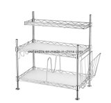 2018 New Design Small 3 Shelves DIY Chrome Metal Kitchen Wire Rack