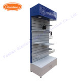 Wholesale Metal Retail Hanging Shelves Power Tool Slat Wall Display Stand with Light Box