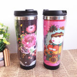 Insert Paper Stainless Steel Travel Mug Gift Cup