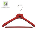Luxury Plastic Clothing Hangers / Cloth Hanger with Velvet Flocking Bar