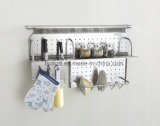 Stainless Steel Kitchen Rack Knife and Dish with Hooks (343)