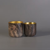 New Design Luxury Water Transfer Printing Ceramic Candle Holders