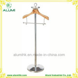Hotel Valet Stand Stainless Steel Coat Stand Metal Clothes Stand