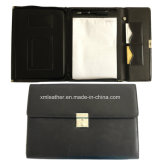 Envelop Type Men Leather Filofax Organizer Folder with Lock