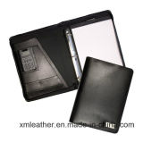PU PVC Leather Organizer Holder File Folder with Calculator