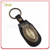 Promotion Oval Shape Antique Bronze Finish Genuine Leather Key Holder