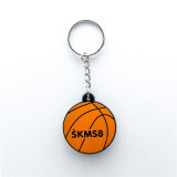 Basketball Sport PVC Label Key Chain Flexible Rubber Football Gift House