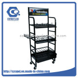 Car Battery Display Rack with Caster Durable Battery Display Rack