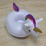 PVC Unicorn Inflatable Drink Holder Floating for Swimming Poor