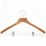Wooden Cloth Hanger with Clips (YW223-7514NS)