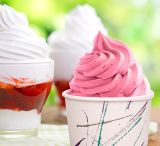 Customer Printed Disposable Paper Ice Cream Yogurt Cup with Dome Lid Wholesale