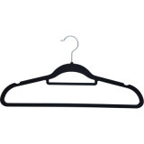 High Quality Thin and Flat Plastic Flocking Velvet Colorful Hangers