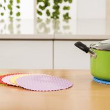 Eco-Friendly Heat Resisitant Kitchenware Wave Shaped Table Silicone Mat Hop Pot Holder