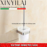 Solid Square Brass Chrome Toilet Brush & Holder with German Design