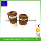 Custom Packing Plant Fiber Tea Cups with Silicone Lid and Silicone Sleeves