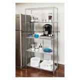Durable 5-Tier Adjustable Stackable Shelf Chrome Steel Kitchen Storage Wire Rack