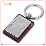 Custom Engrave Wooden Key Ring with Brushed Metal
