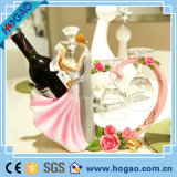Customized Resin Couple Wine Holder with Cups