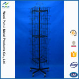 Custom Metal Wire Floor Standing Rotary Greeting Cards Display Rack (PHY2054)