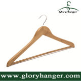 Wholesale Natural Bamboo Hanger with Pant Rod