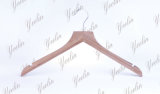 Notched Clothes Bamboo Hanger with Shiny Chrome Hook (YLBM6712-NTLN1)