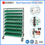 NSF Metal Bin Display Shelving Rack for Hospital/Drugstore