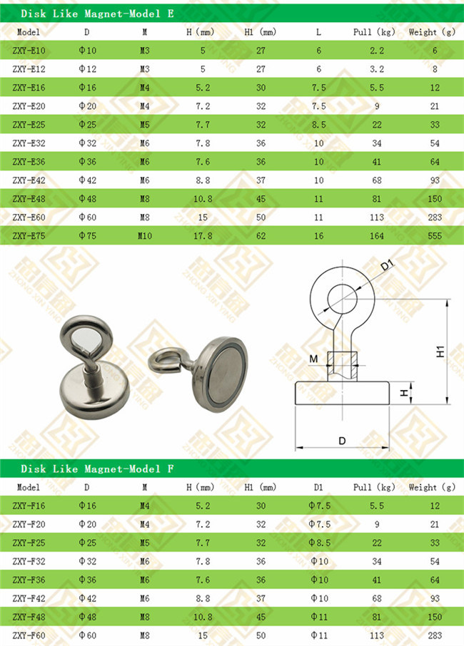 C20mm Permanent Magnet Base Covered Nickel Plating