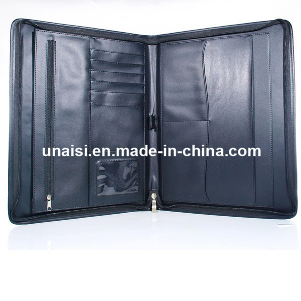 A4 Leather Cover Case Business Folder for File Document Portfolio