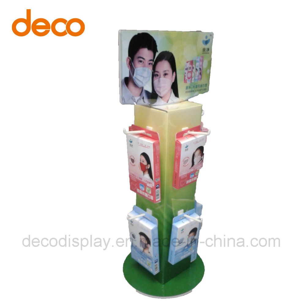 Top Quality Pop Retail Floor-Standing Display Rack with Hooks