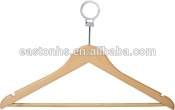 Anti-Theft Wooden Clothes Hanger with Bar