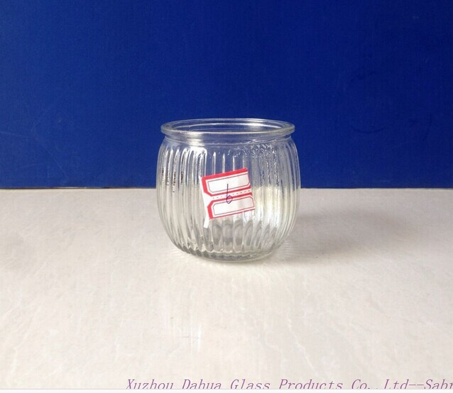 180ml Engraved Clear Glass Candle Jar