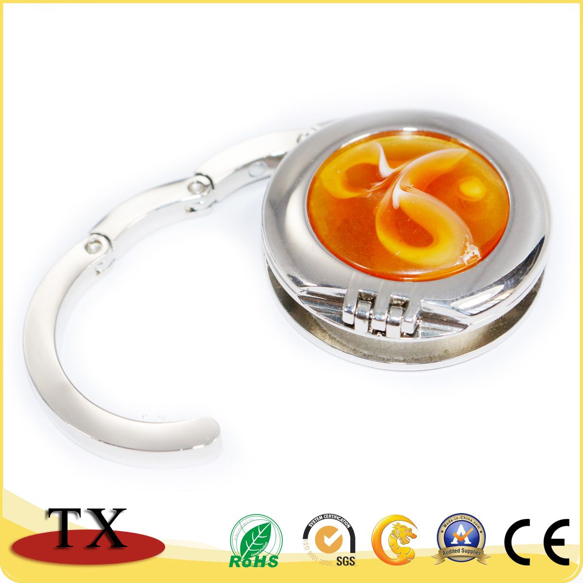 Advertising Foldable Purse Hook Bag Hook for Promotional Gift