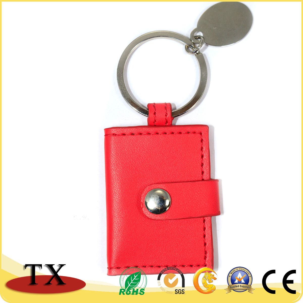 Cute Wallet Shape Keychain PU Leather Key Chain for Promotion Gift