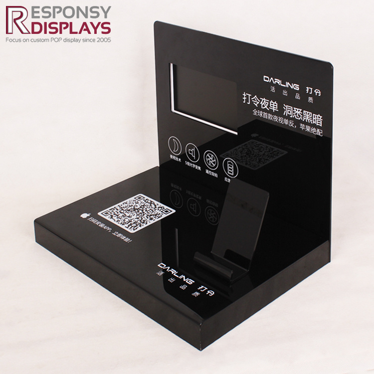 High-End Fashionable Customized Counter Acrylic Camera Display Shelf