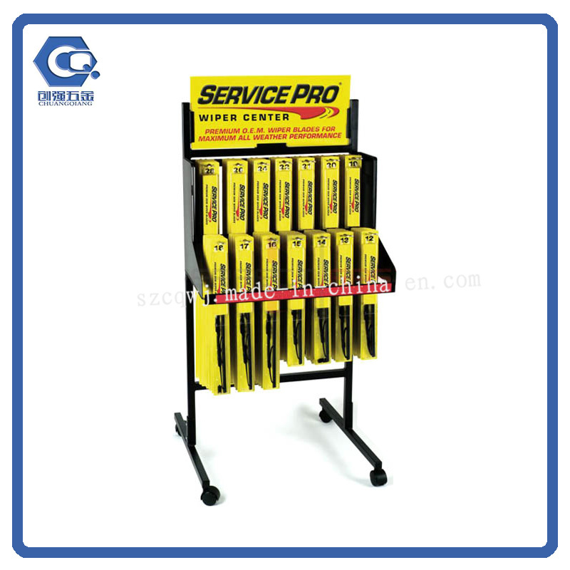 Custom Made Floor Standing Metal Floating Windshield Wiper Display Rack