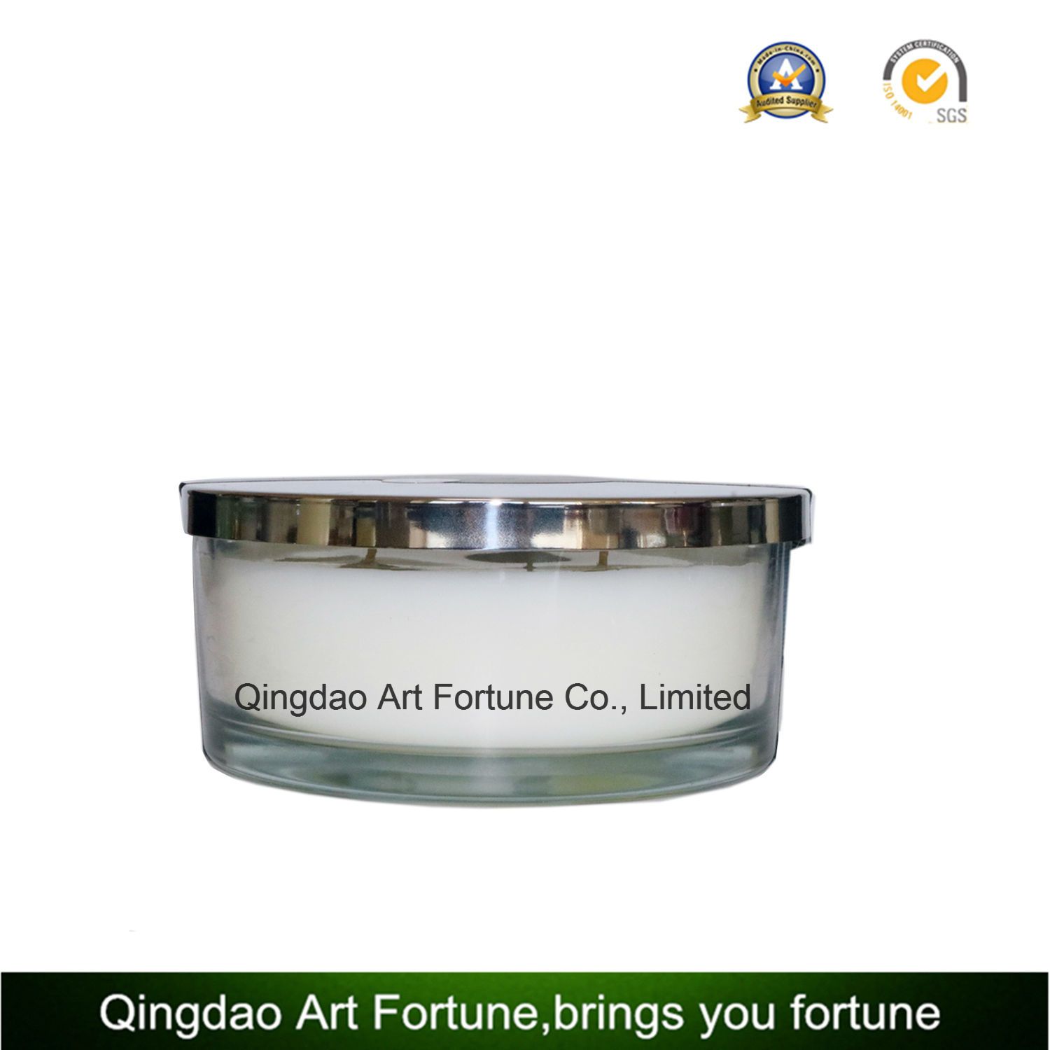 Scented Glass Jar Candle with Metal Lid for Home Decoration